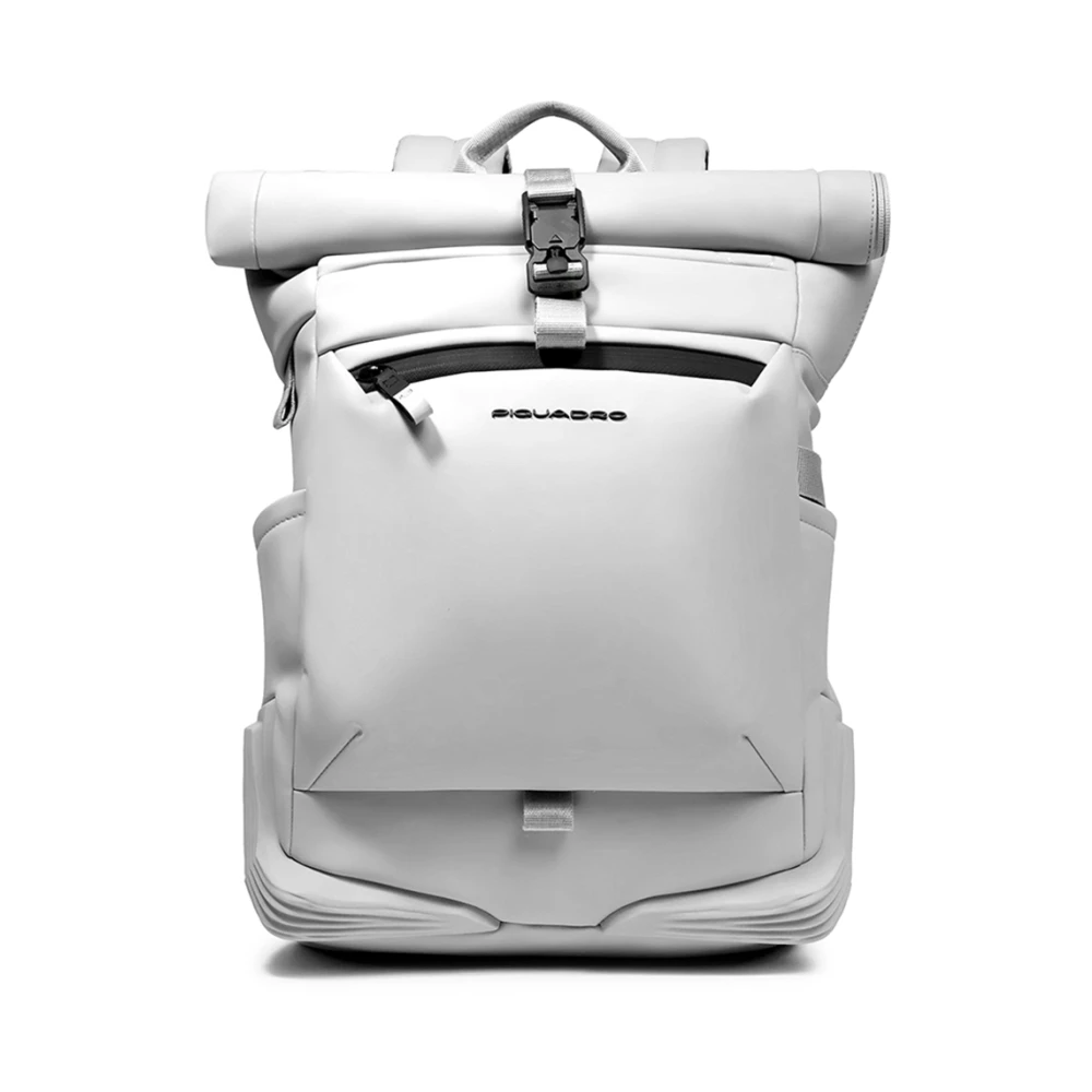 Piquadro Homme Blanc Sacs, Taille: One Size Corner 2.0 Rolltop Backpack