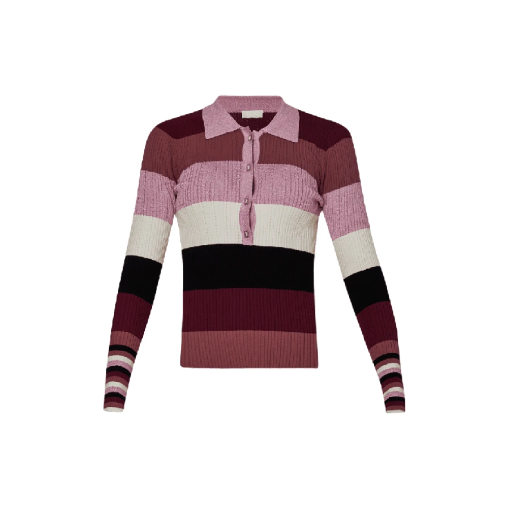 Liu Jo Gestreept Multicolor Gebreid Poloshirt Multicolor Dames