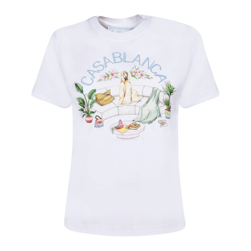 Casablanca Witte T-shirts & Polos White Dames