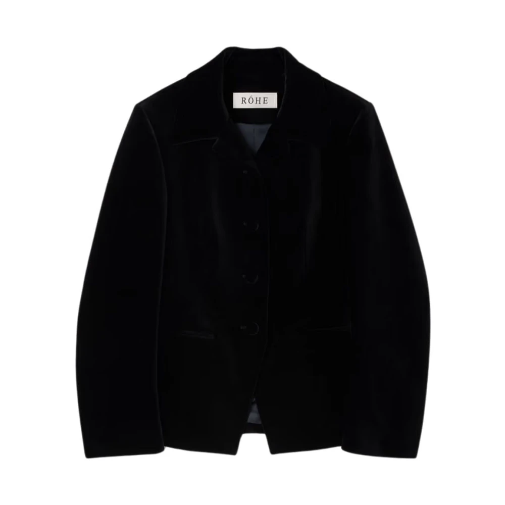 Róhe Classic Fitted Velvet Blazer - Female - Blazers - Black - S - Jackets
