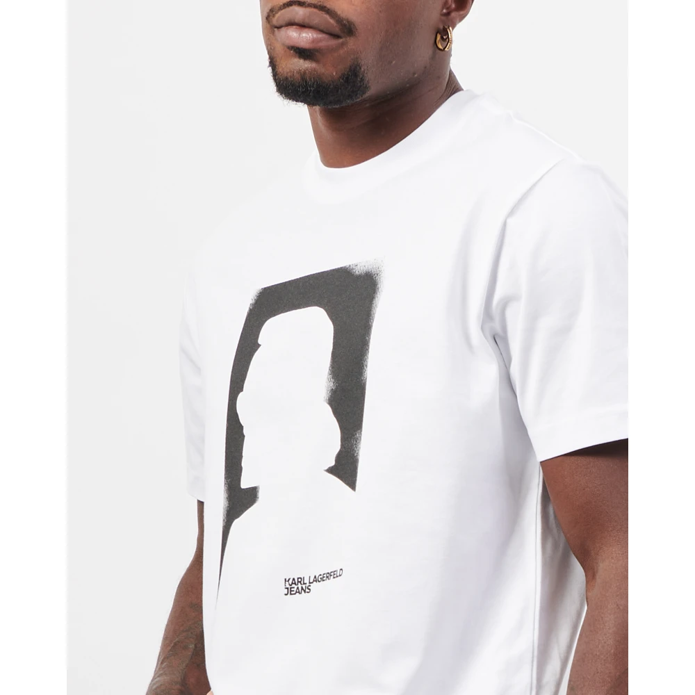 Karl Lagerfeld T-shirts en Polos Wit White Heren
