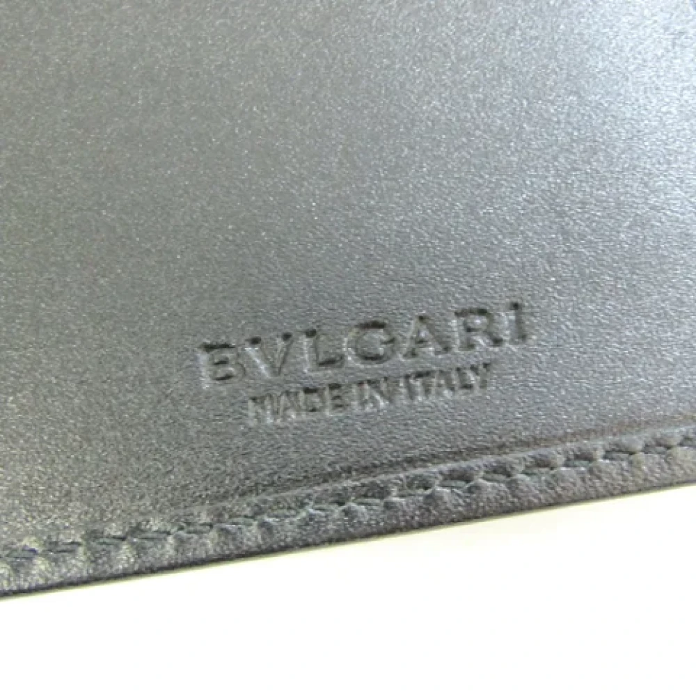 Bvlgari Vintage Pre-owned Leather wallets Gray Dames