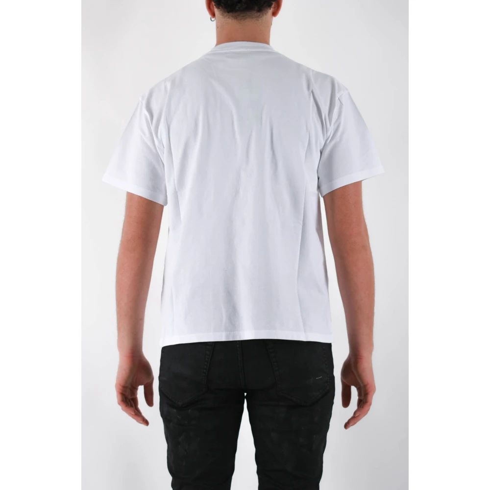 Aries Front Print Regular Fit T-shirt White Heren