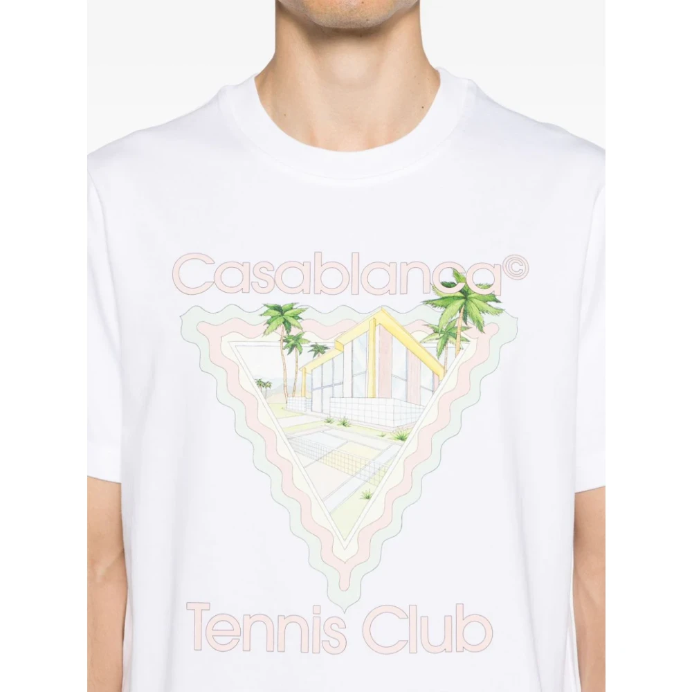 Casablanca Witte T-shirts en Polos met Print White Heren