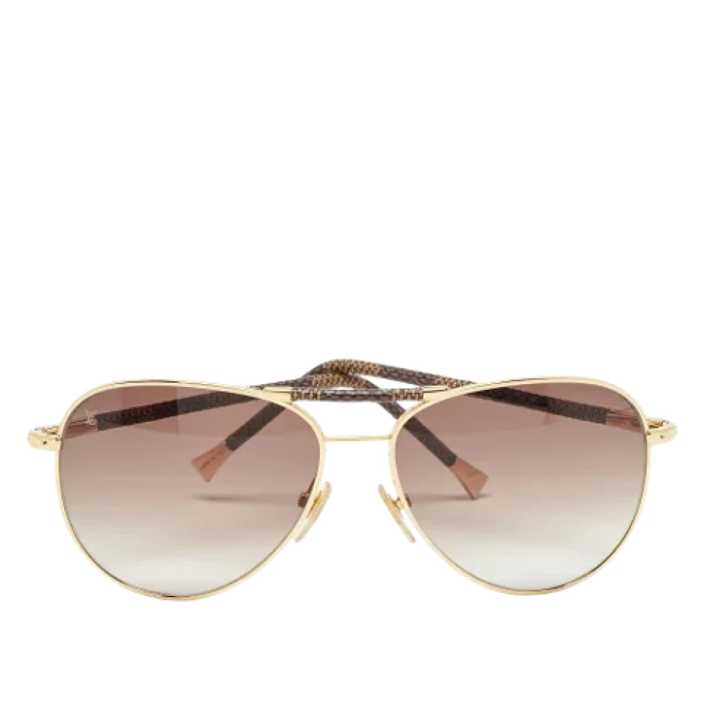 Louis Vuitton Vintage Pre-owned Coated canvas sunglasses Brown Dames