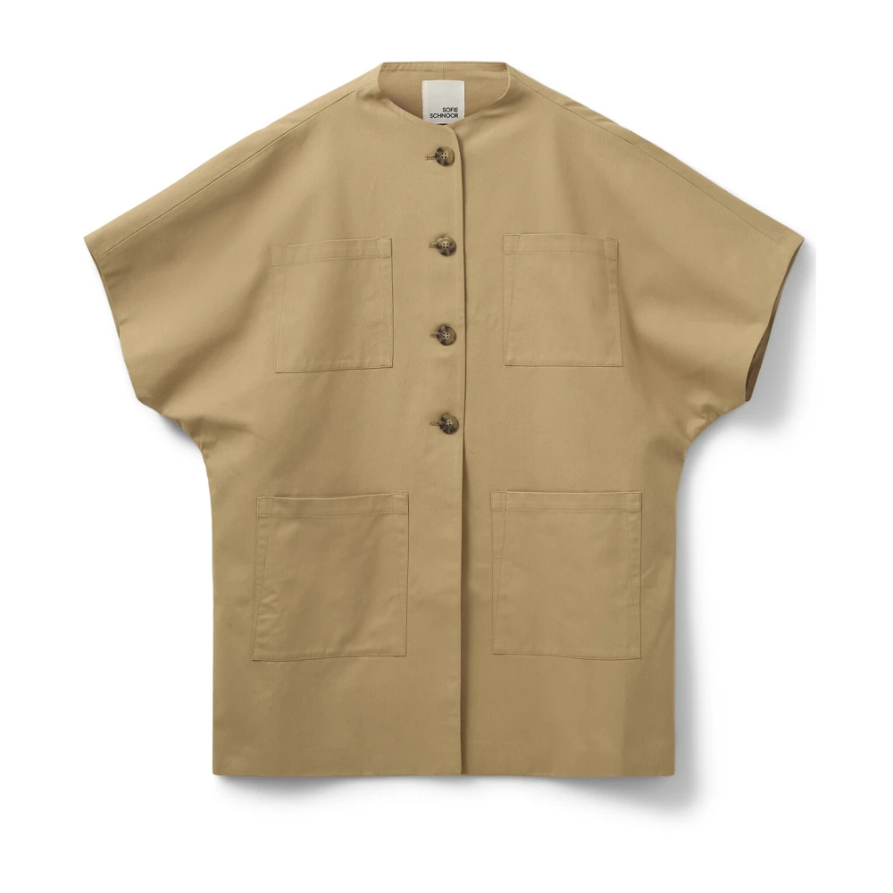 Sofie Schnoor Women's Brown Palomasw Camel Jacket With Wide Sleeves
