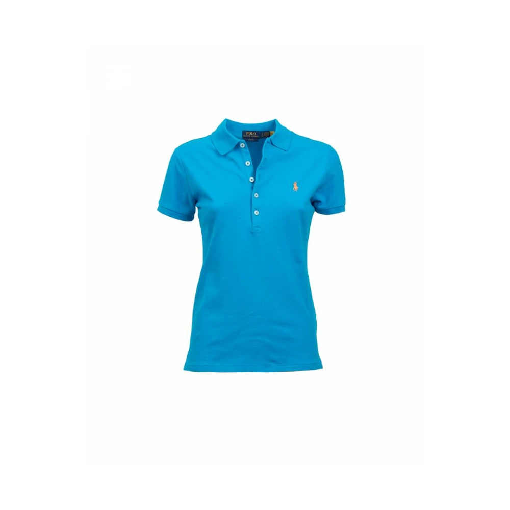 Polo Ralph Lauren Slim Polo Shirt Blue Dames