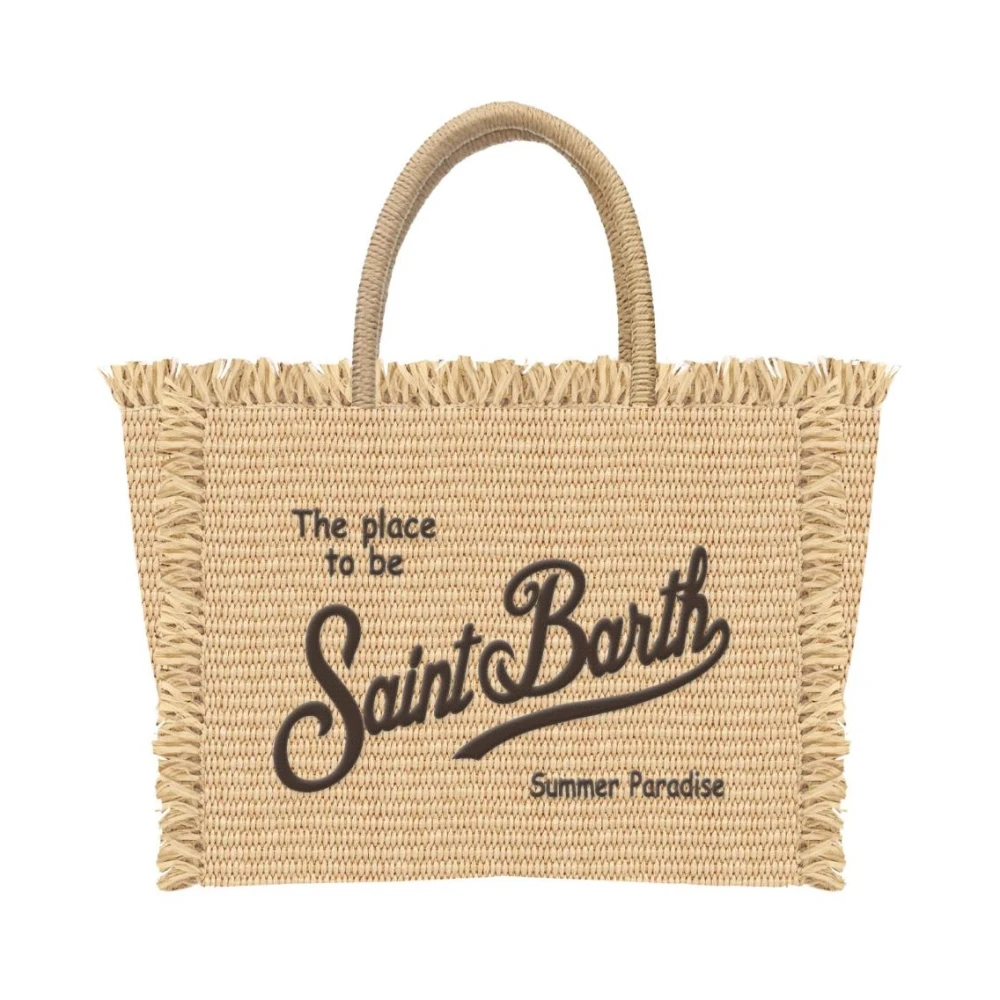 MC2 Saint Barth Straw Vanity Mini Beach Bag Beige Dames