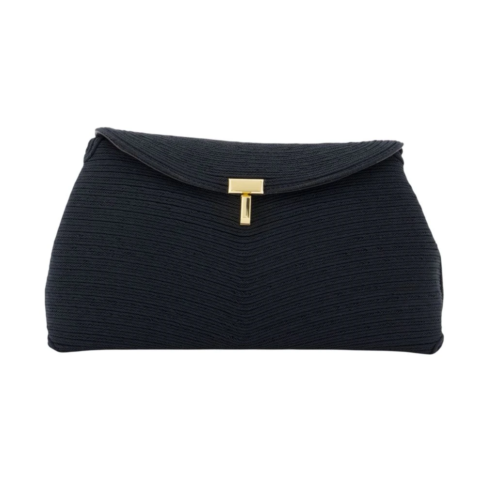Totême Women's Black T-Lock Rope Clutch Pearl - Clutches - One Size - Bags