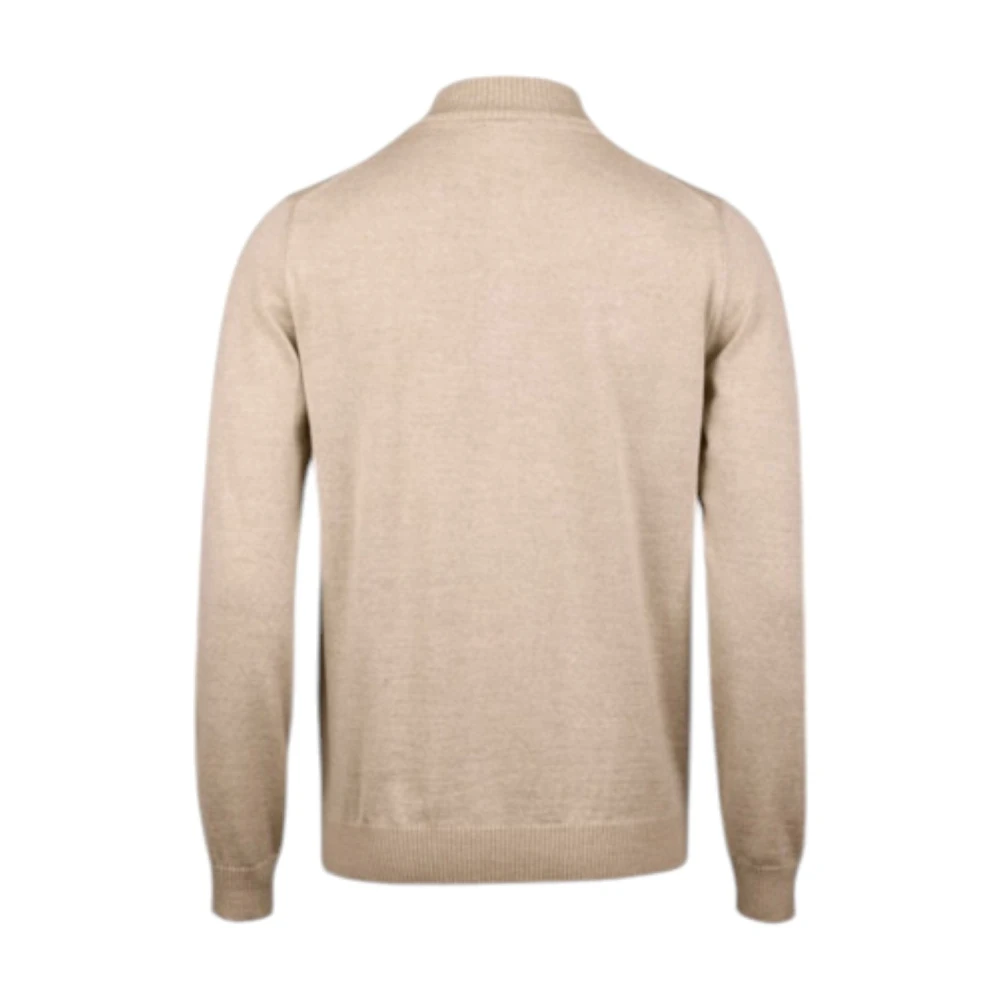 Stenströms Beige Merino Wool Half Zip Sweater Beige Heren