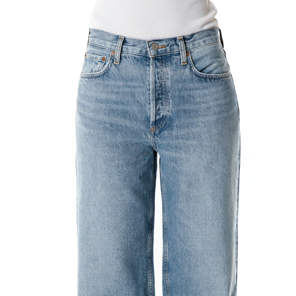 Agolde Baggy Low Rise Jeans Blue Dames