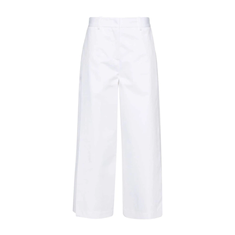 Semicouture Wide Trousers White Dames