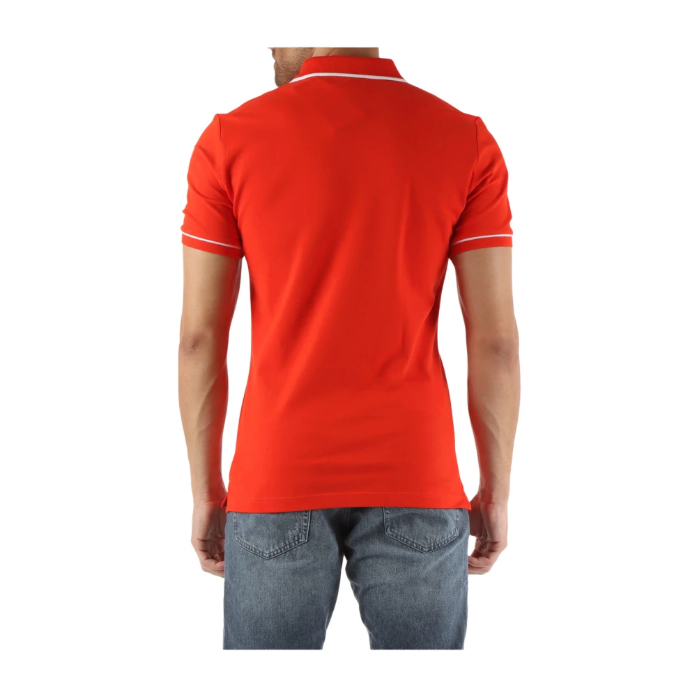 Calvin Klein Jeans Slim Fit Katoenen Polo met Logo Borduurwerk Red Heren