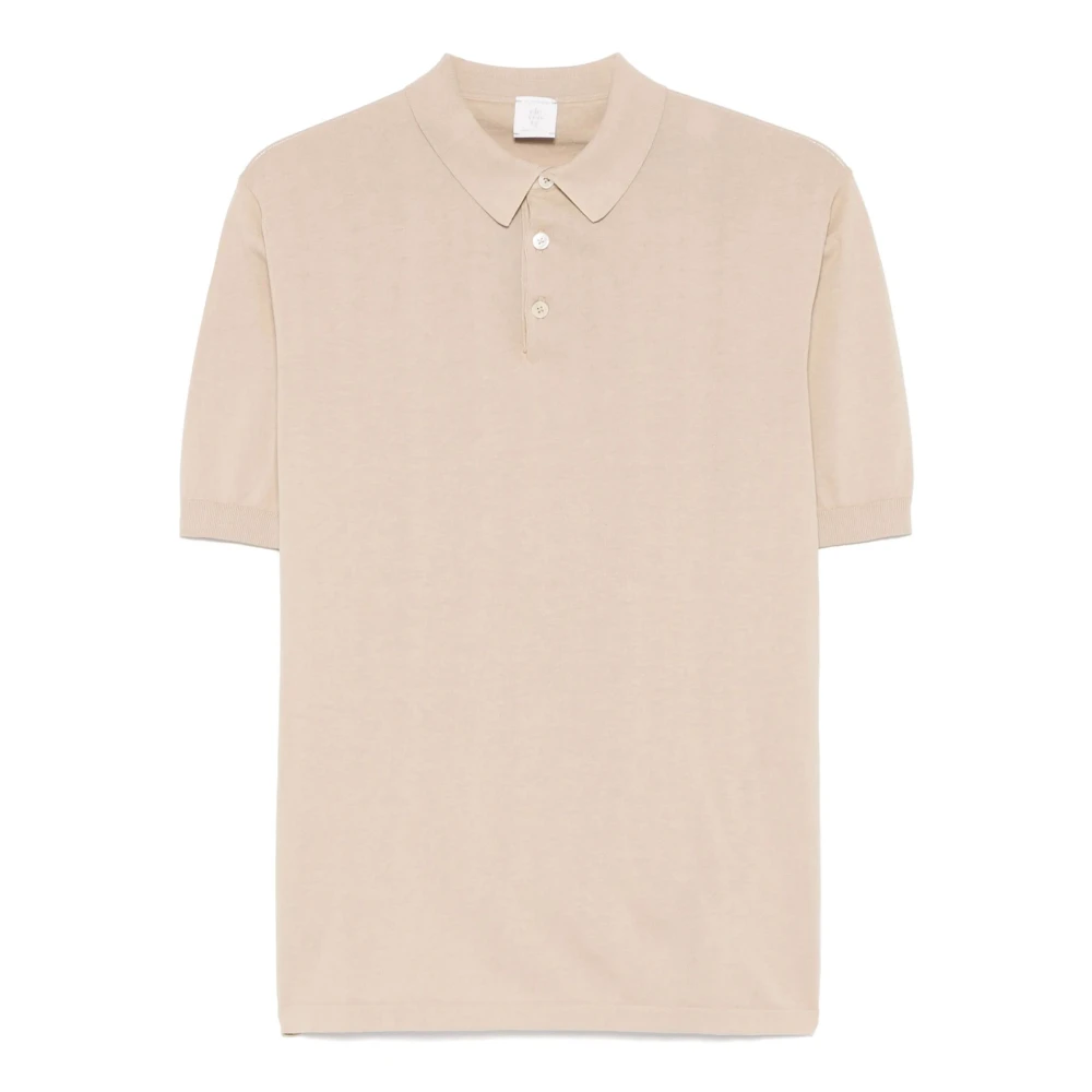 Eleventy Beige Polotröja med Korta ärmar Beige, Herr