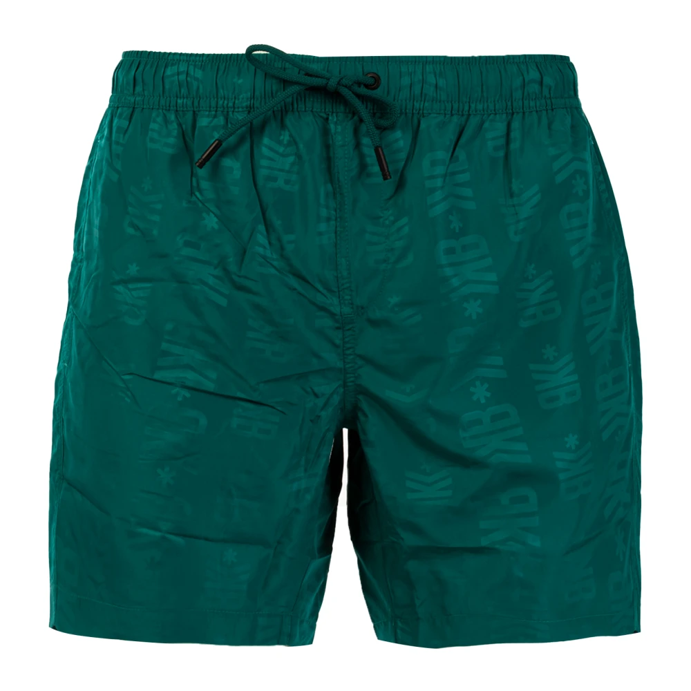 Bikkembergs Gedurfde zwemshorts met patroon Green Heren