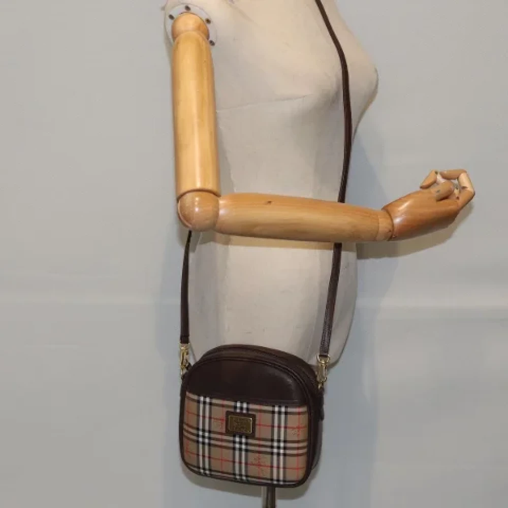 Burberry Vintage Pre-owned Canvas shoulder-bags Beige Dames