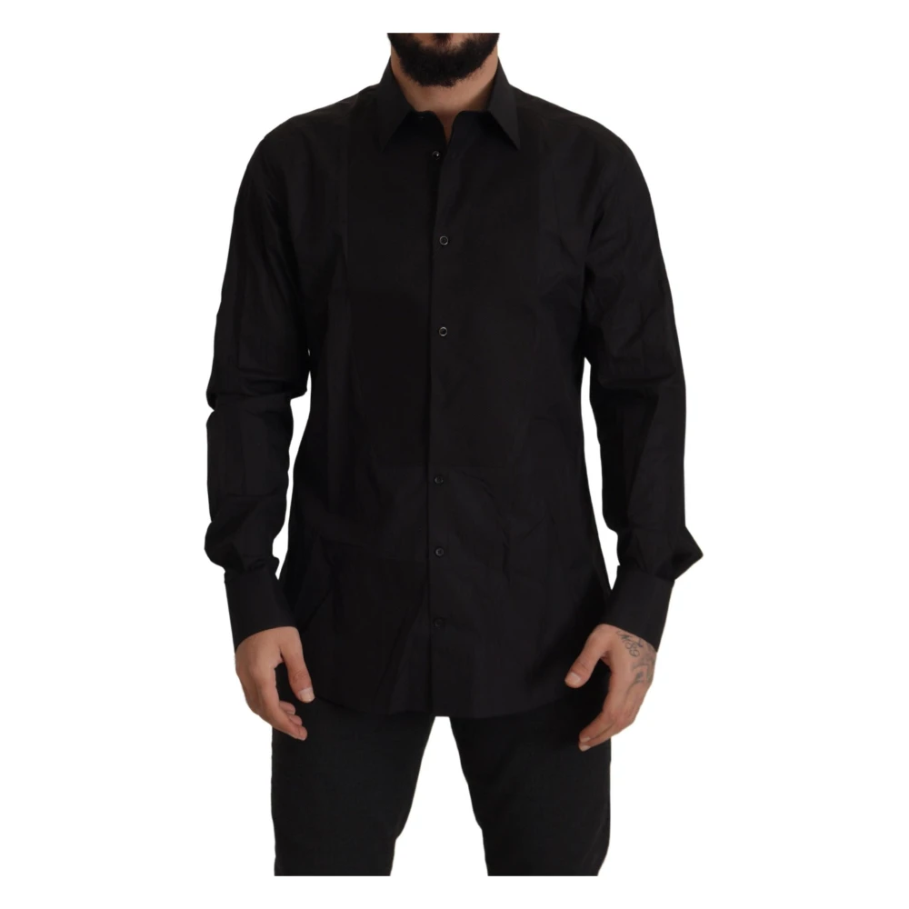 Dolce & Gabbana Men's Black Gold Tuxedo Dress Shirt - Casual Shirts - Xs - Shirts