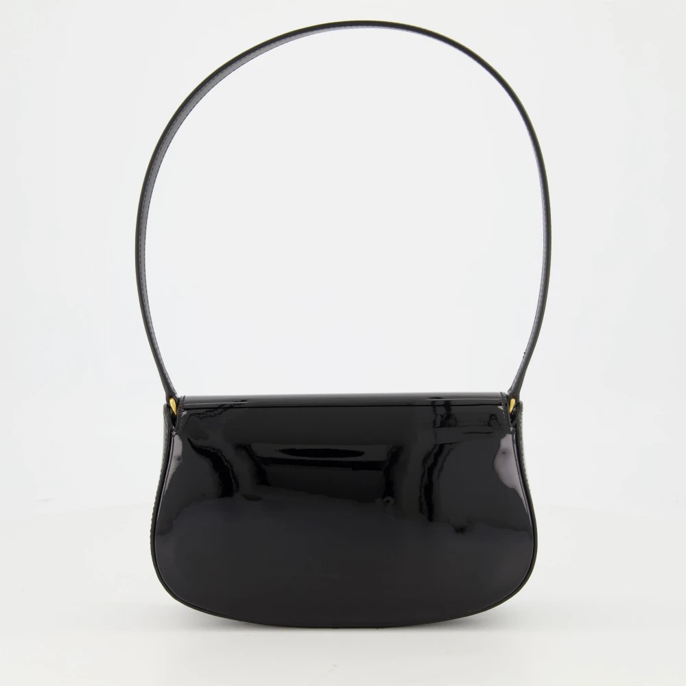 Saint Laurent Zwarte Lakleren Mini Sac Voltaire Black Dames