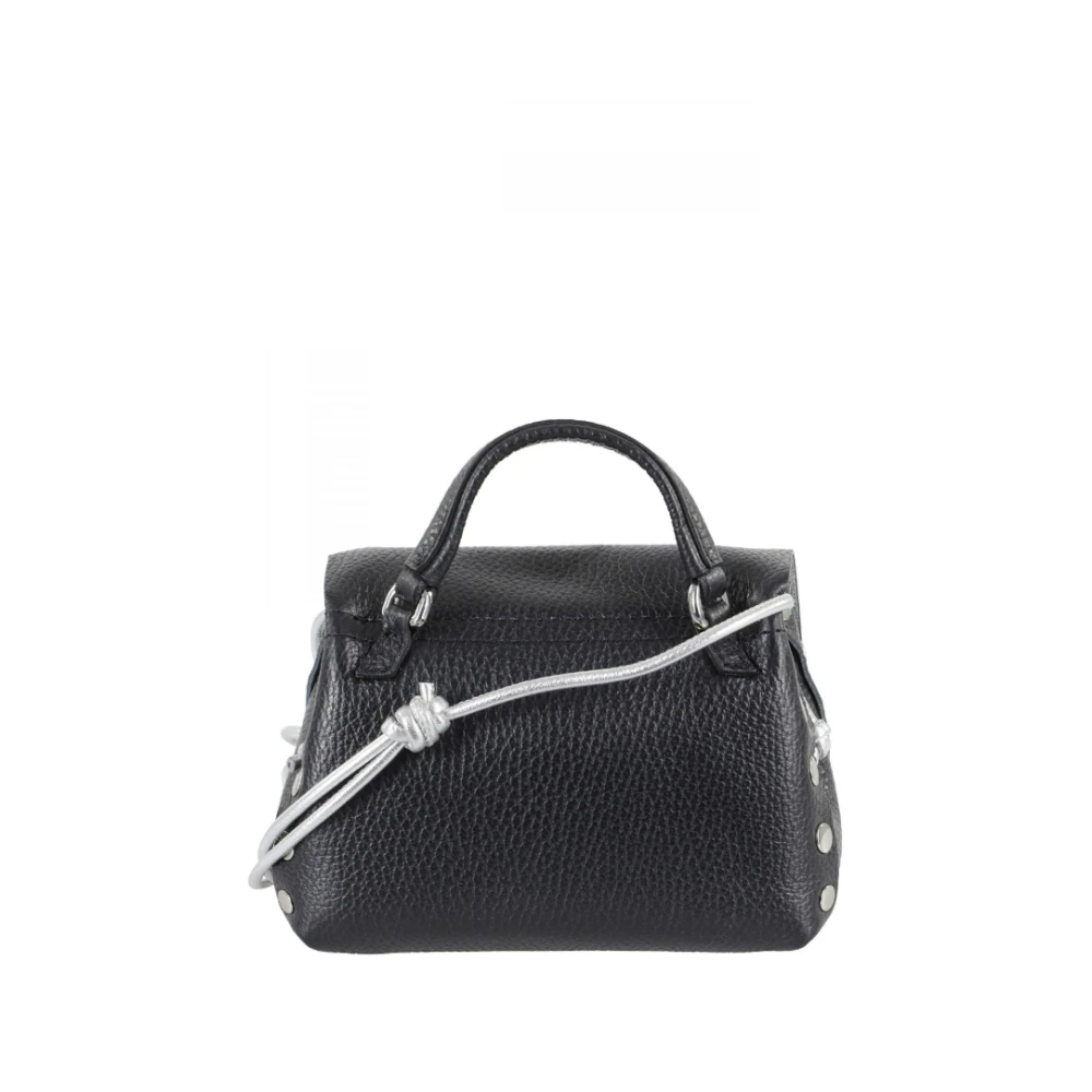 Zanellato Studded Leren Schoudertas Black Dames