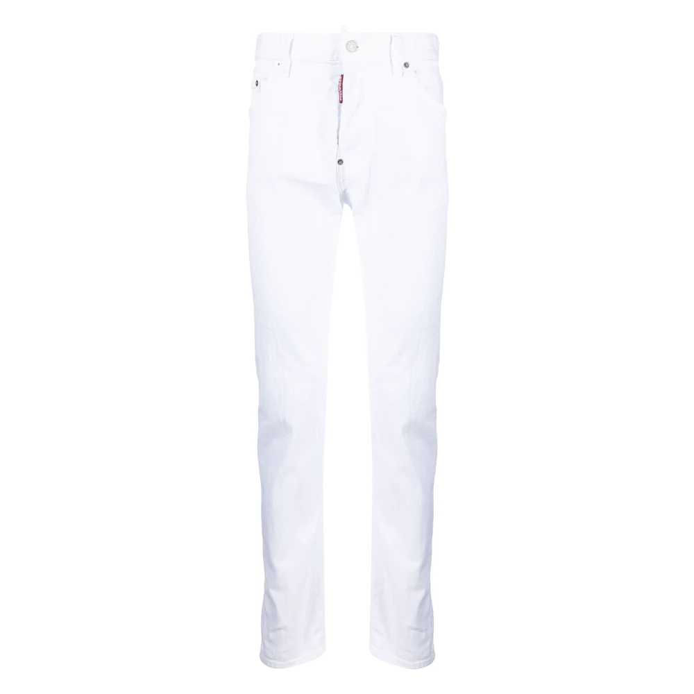 Slim Cool Guy White Bull Jeans