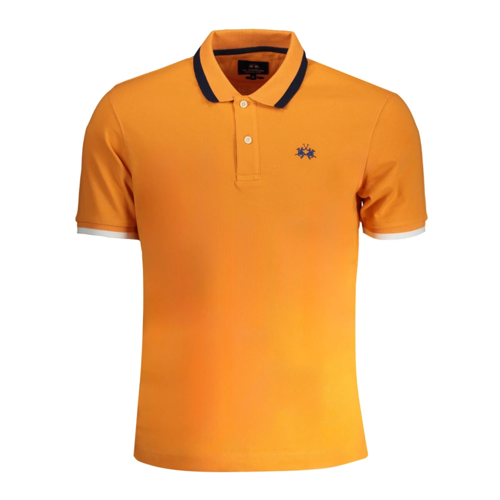 LA MARTINA Oranje Katoenen Poloshirt met Korte Mouwen Orange Heren