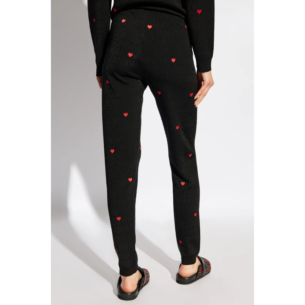 Moschino Wollen leggings Black Dames