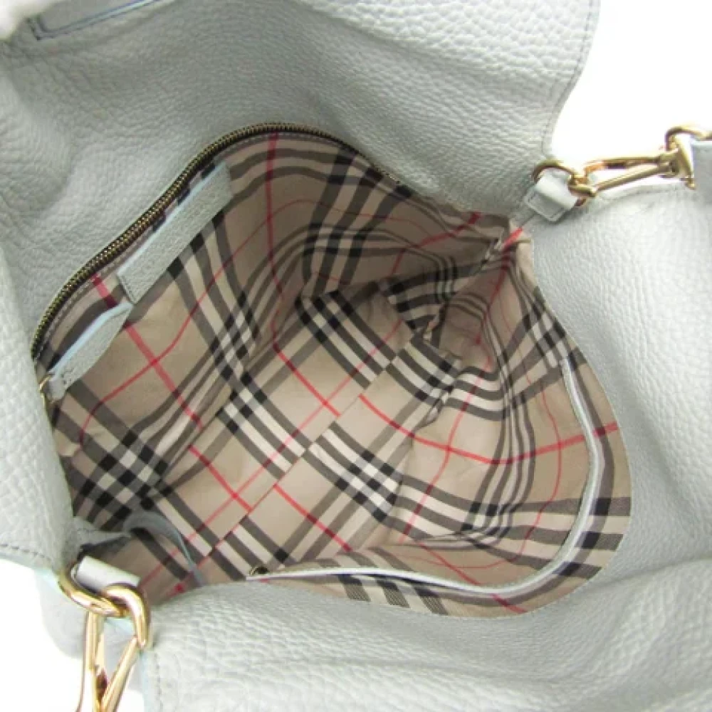 Burberry Vintage Pre-owned Leather shoulder-bags Blue Dames