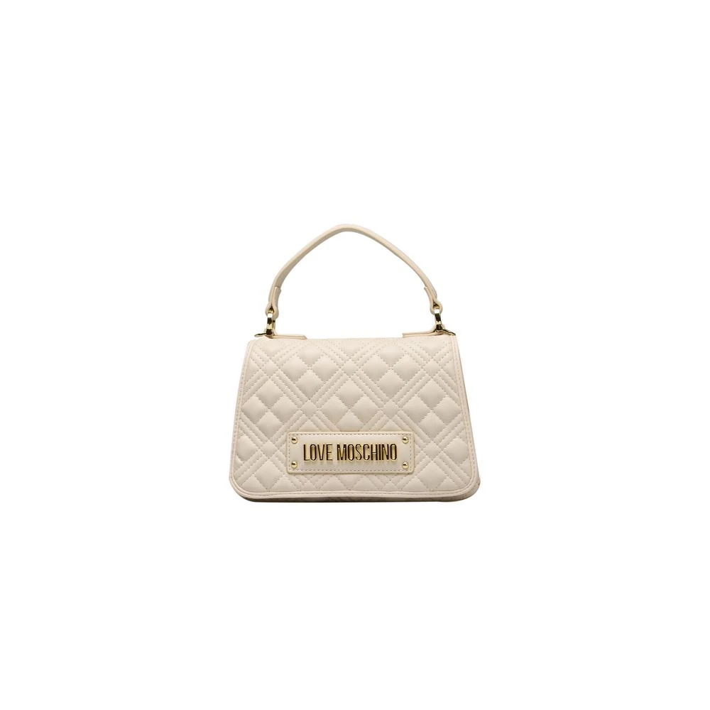 Love Moschino Beige Handväska med Justerbar Axelrem Beige, Dam