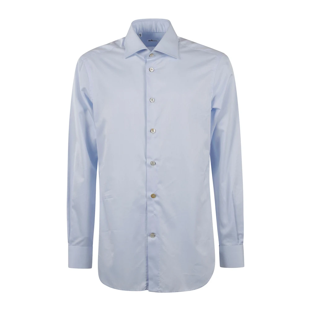 Kiton Casual herenoverhemd Blue Heren