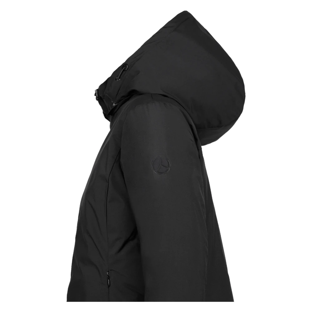 People of Shibuya Technische parka met afneembare capuchon Black Dames