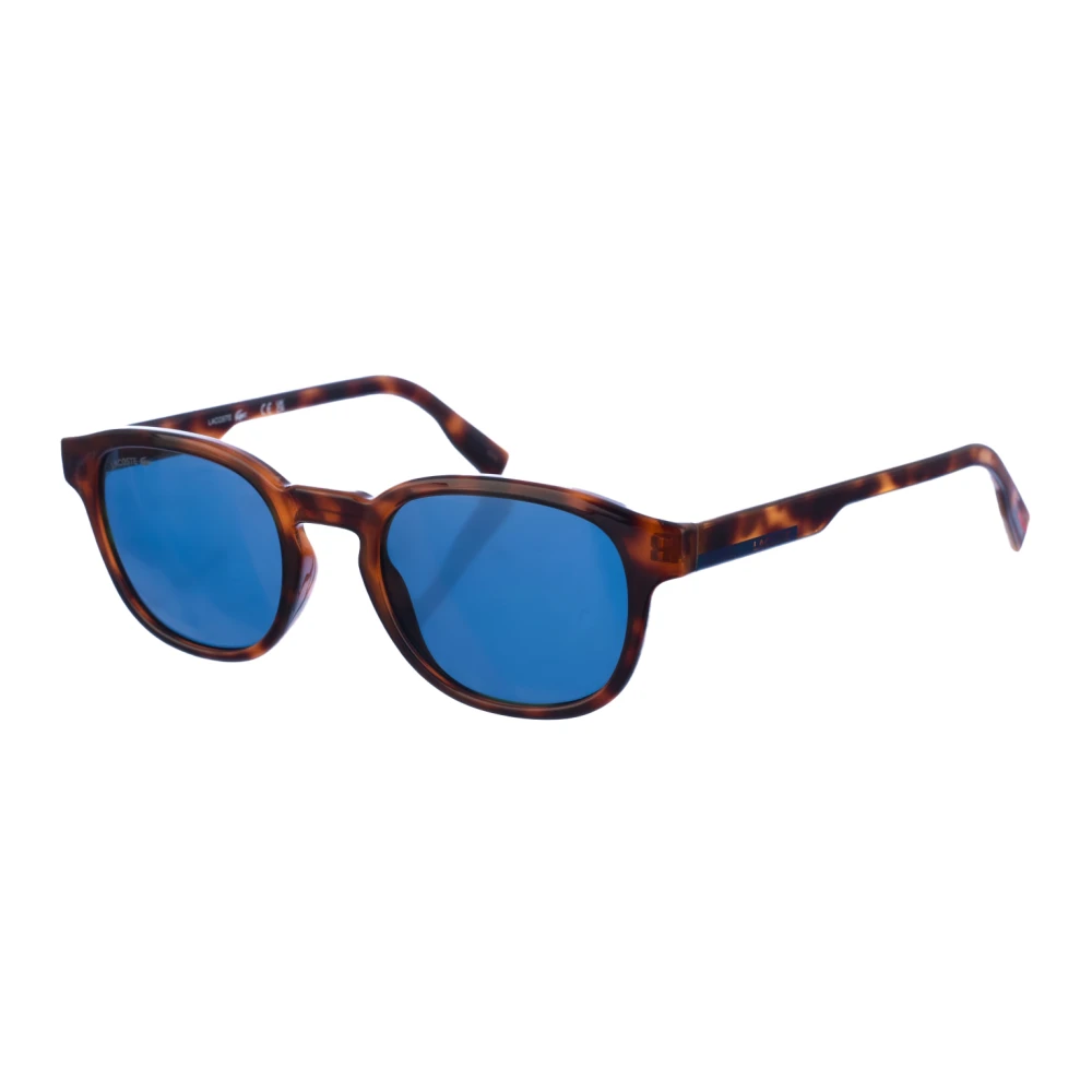 Lacoste Women's Brown Sunglasses, One Size, Oval Mirror Lens Acetate Sunglasses