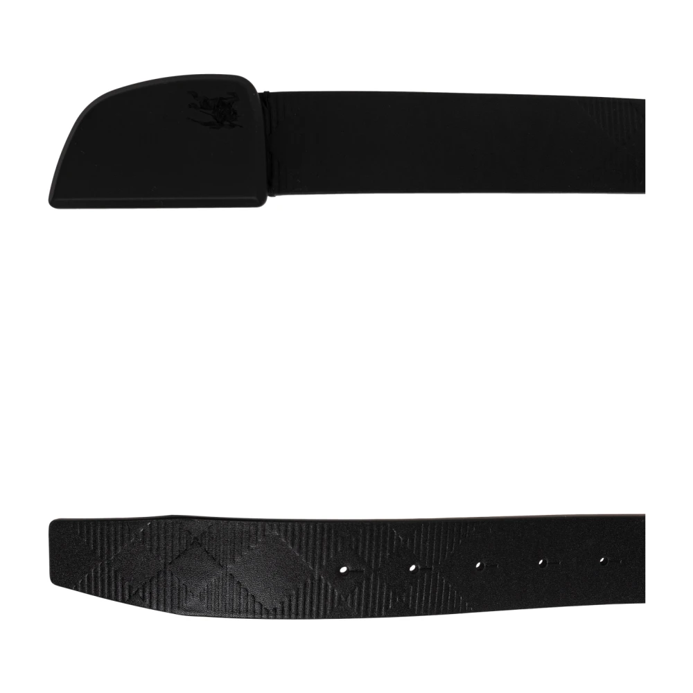 Burberry Leren riem Black Heren