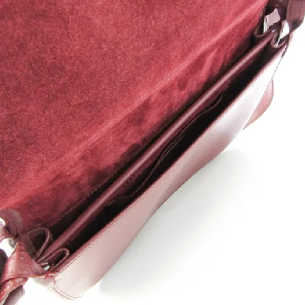 Cartier Vintage Pre-owned Leather shoulder-bags Red Dames