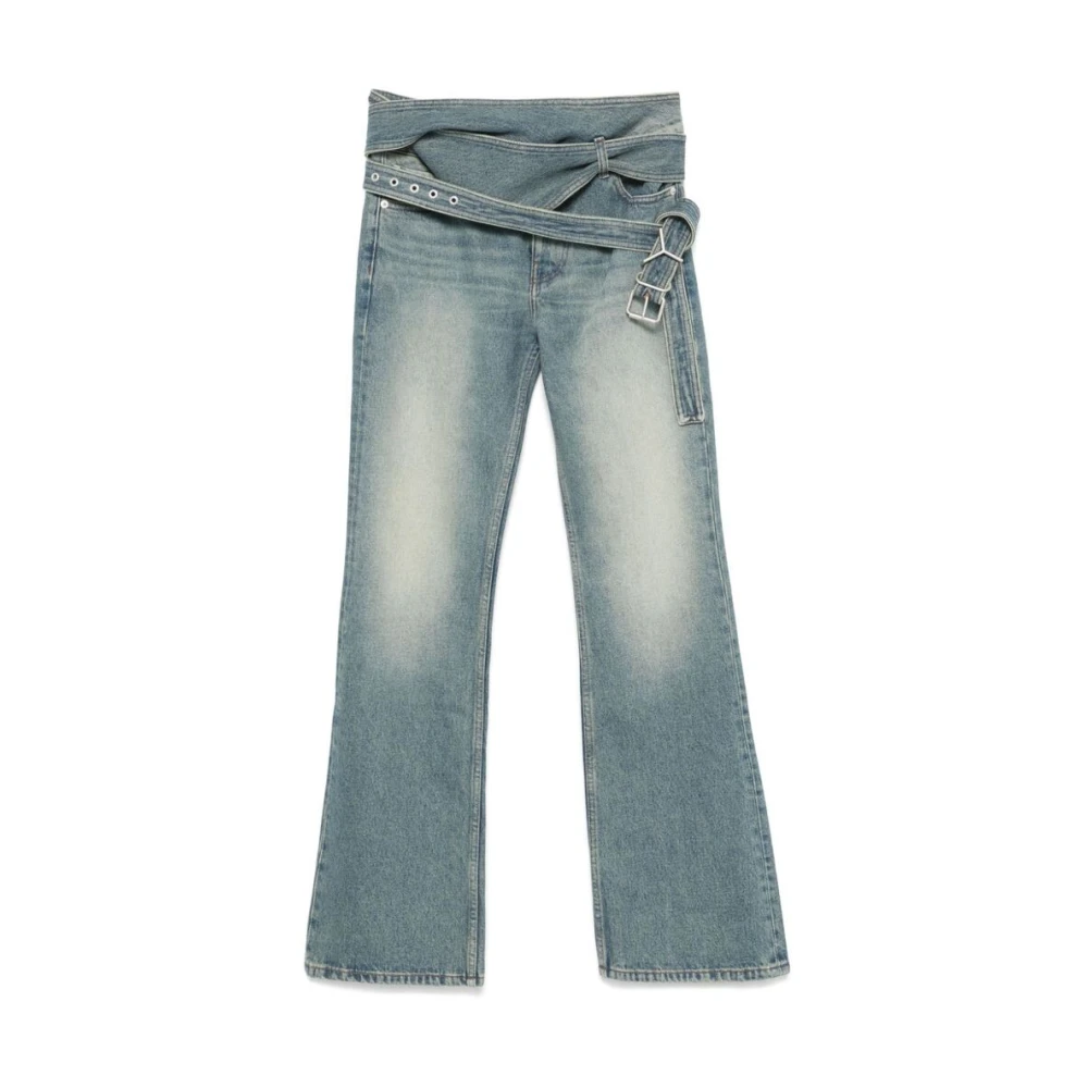 Y Project Indigo Denim Stonewashed Wraparound Jeans Blue Dames