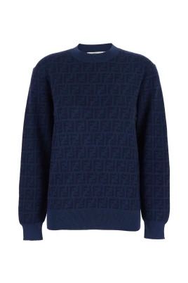 Crewneck Tröja med All-over FF-Motiv