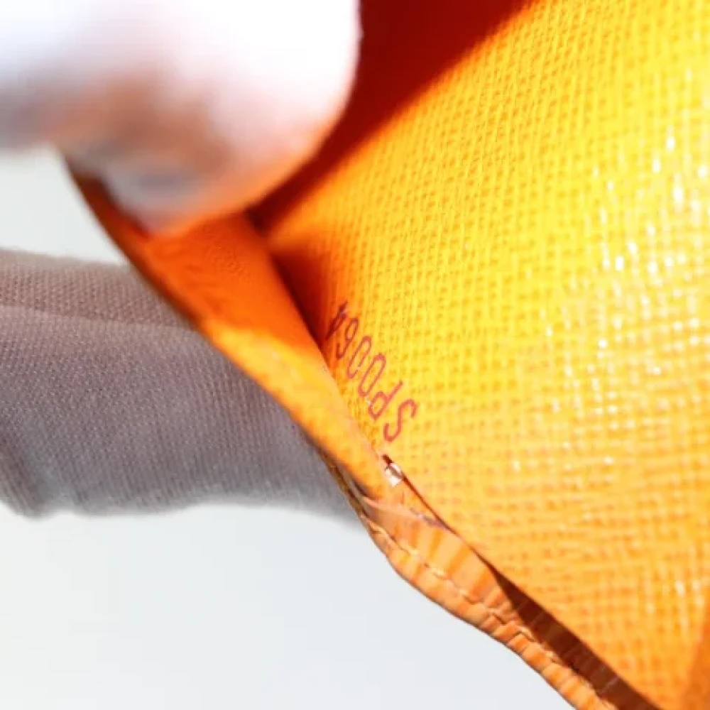 Louis Vuitton Vintage Pre-owned Leather wallets Orange Dames