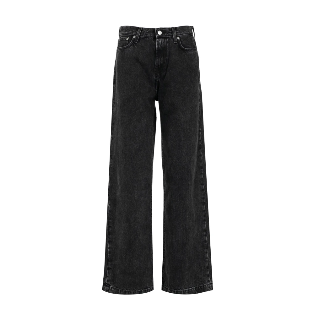 Roy Roger's Denim Flare Jeans met Gebruikt Effect Black Dames