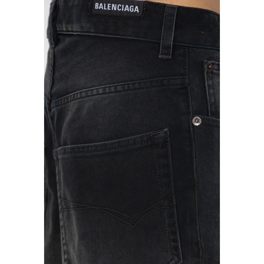 Balenciaga Jeans met logo Black Dames
