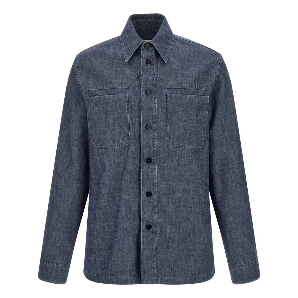 Jil Sander , Denim Shirts, Male, Blue, L, Shirt 203