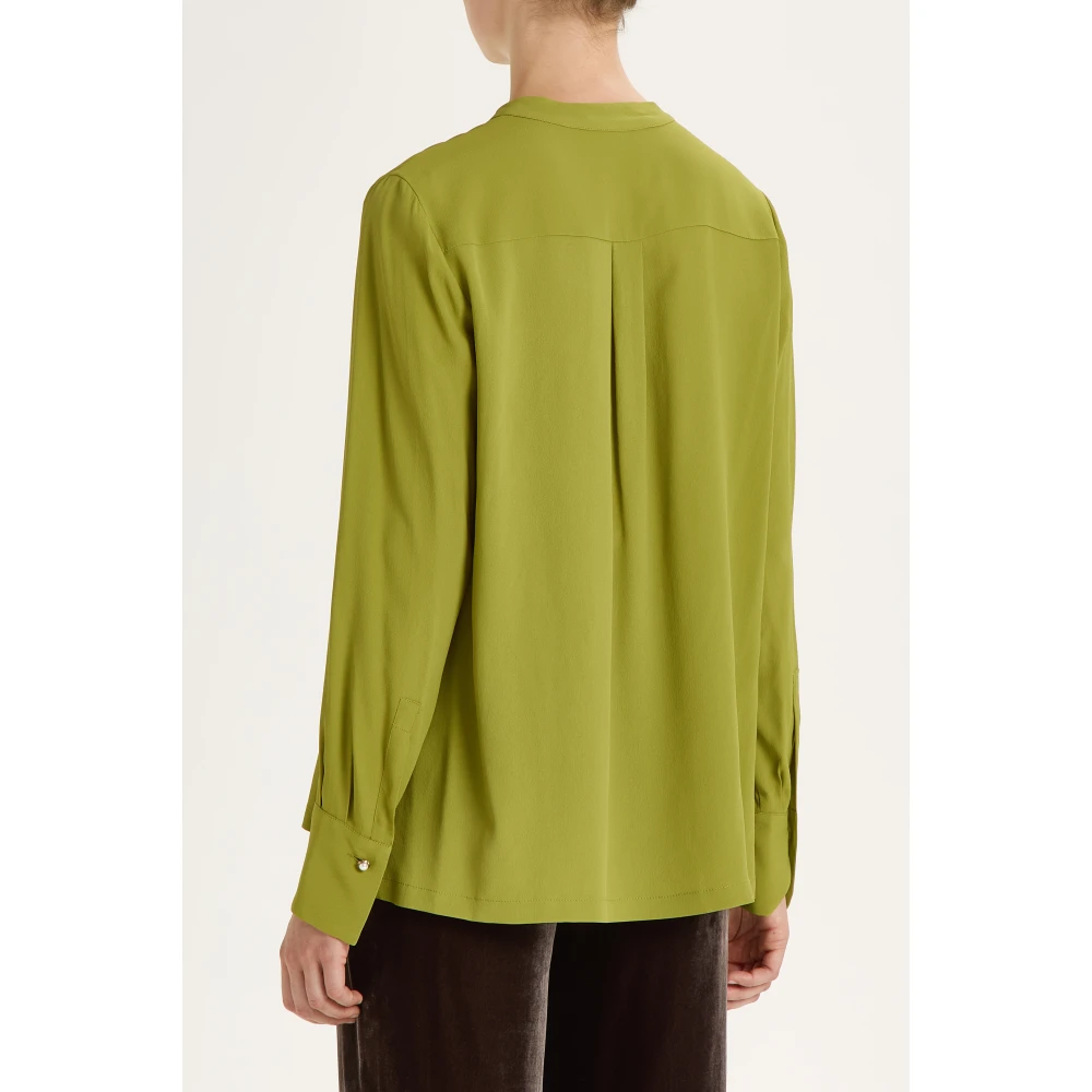 Maliparmi Fluid Crepe Blouse Green Dames