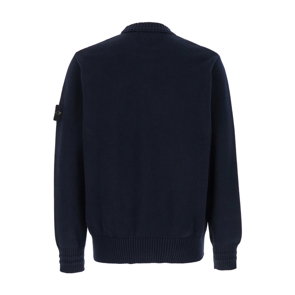Stone Island Winter Katoenen Truien Blue Heren
