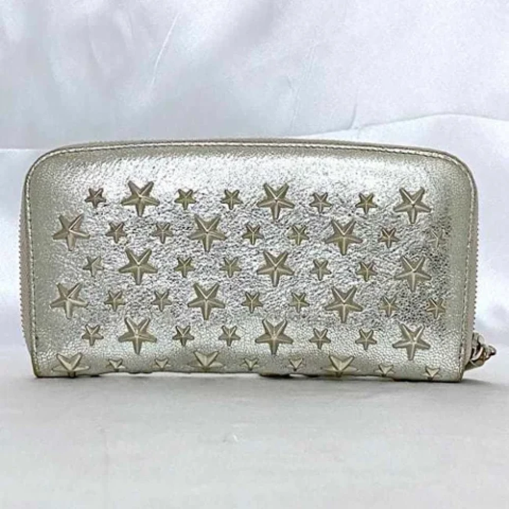 Jimmy Choo Pre-owned Leather wallets Gray Dames