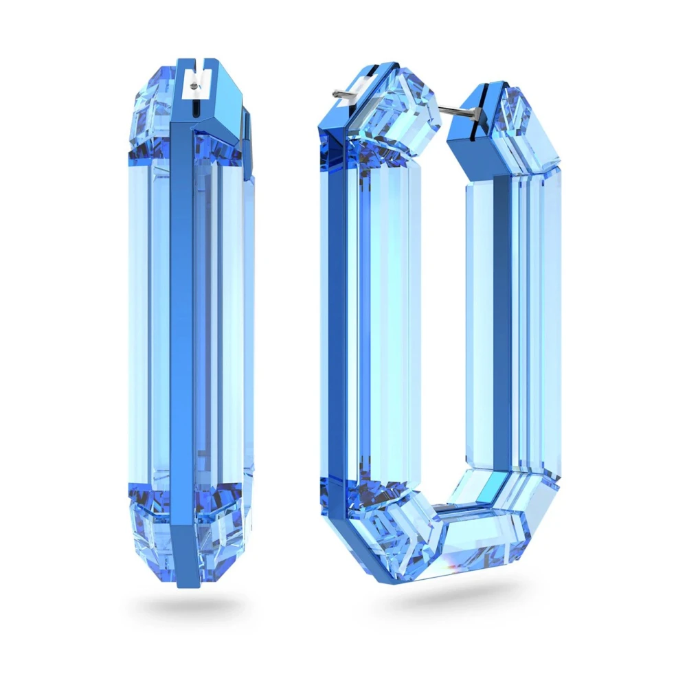 Swarovski Women's Blue Earrings, One Size, Lucent Statement Earrings
