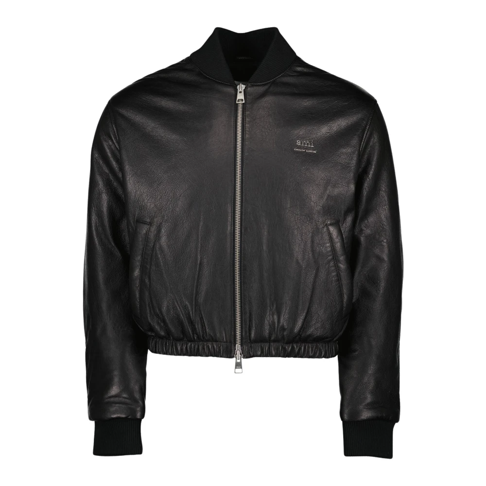 Jackets > Leather Jackets - - Ami Paris - Modalova
