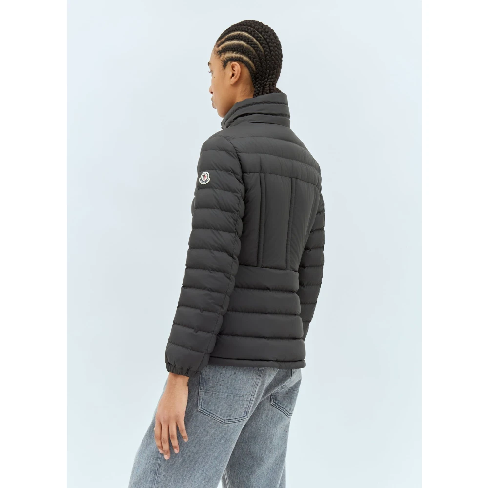 Moncler Gewatteerd Donsjack met Opstaande Kraag Black Dames