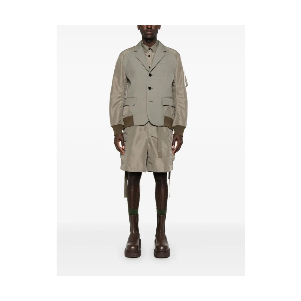Sacai Groene Knoopjas met Trekkoordtaille Green Heren