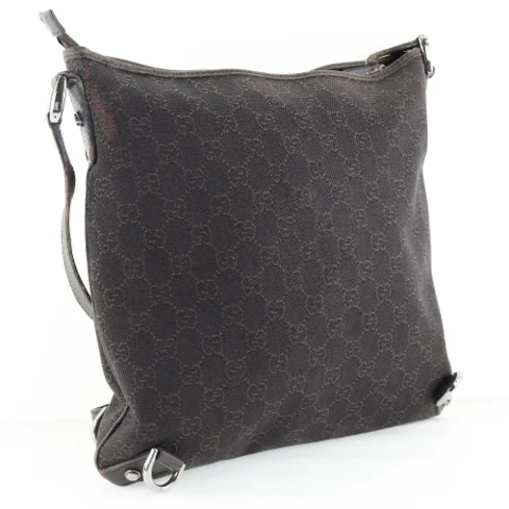 Gucci Vintage Pre-owned Canvas crossbody-bags Brown Dames