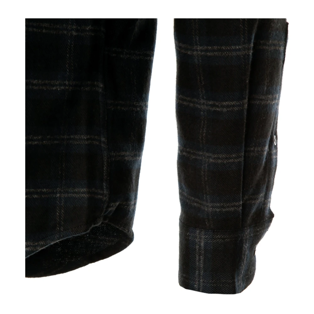 Portuguese Flannel Flanellen Hemd Chachal Abstract Ruit Black Heren