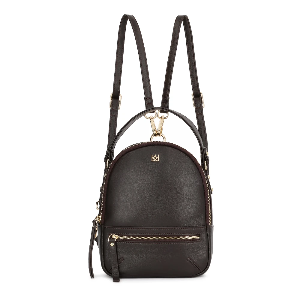 Kazar Brun Kompakt Läderryggsäck