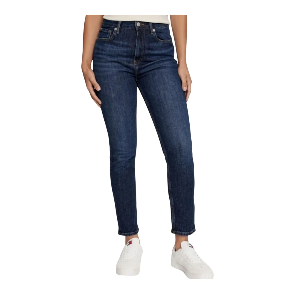 Tommy Hilfiger Donkerblauwe Slim Cigarette Jeans voor Vrouwen Blue Dames